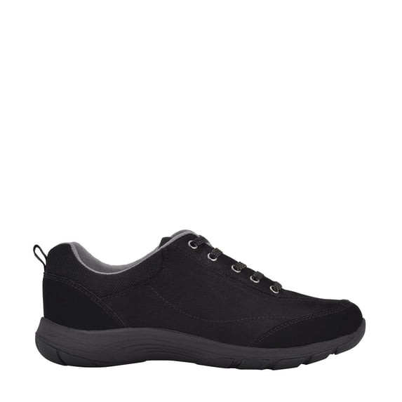 Women's Easy Spirit Cabin Sneaker Black Atlantic Wax Leather/Synthetic 6 M