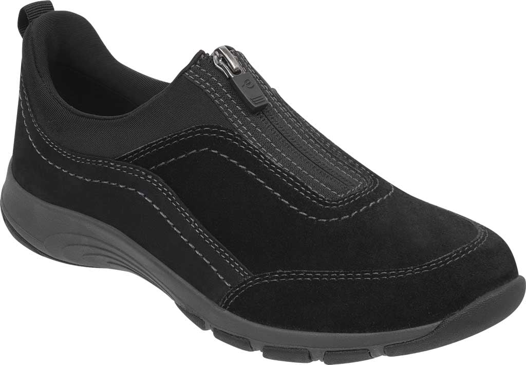 Women's Easy Spirit Cave Zip Up Sneaker Black Textile 11 M