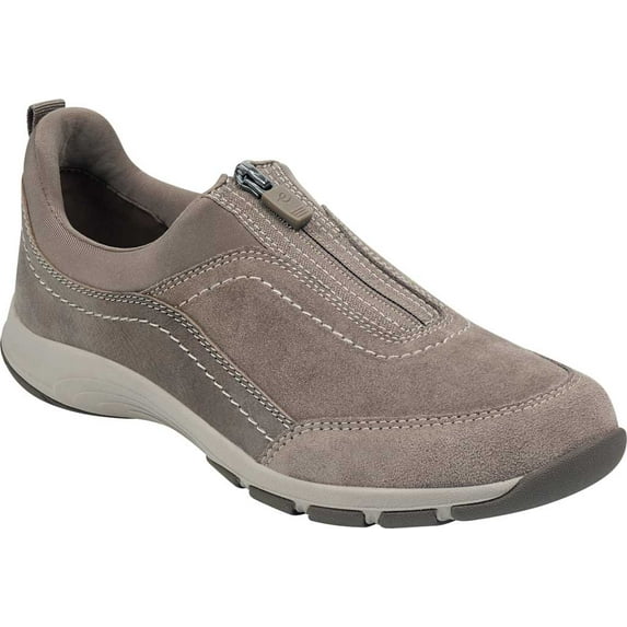 Easy Spirit Womens CAVE Suede Lifestyle Sneakers Taupe 9 Wide (C,D,W)