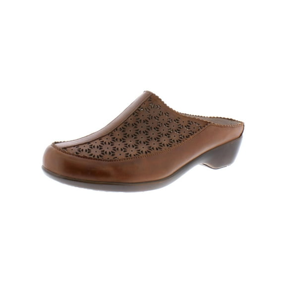 Easy Spirit Womens Dusk Laser Cut Leather Mules