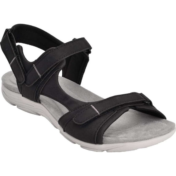 Women's Easy Spirit Lake3 Sport Sandal Black Synthetic 6.5 W