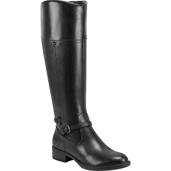 Women's Easy Spirit Leigh Knee High Boot Black Nappa Calf/Nappa Calf PU 5.5 M
