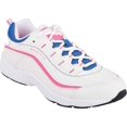 thumbnail image 1 of Women's Easy Spirit Romy Walking Sneaker White/Pink Leather 7 WW, 1 of 7
