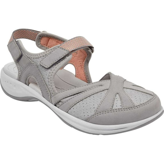 Women's Easy Spirit Splash Closed Toe Sandal Harbor Gray Fabric 5 M