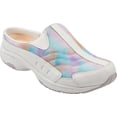 thumbnail image 1 of Women's Easy Spirit Traveltime Clog Bright White Leather/Peach Watercolor Tie Dye 9 WW, 1 of 7