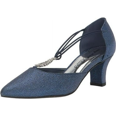 Women's Easy Street Moonlight Dress Pump, 7.5, Navy Glitter