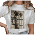 thumbnail image 1 of Women's Edgy Graphic Feminist Statement Comfortable Breathable T Shirt Short Sleeve Round Neck Top White S-5XL, 1 of 5
