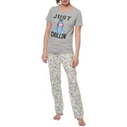 Women's Eeyore Just Chilling T-Shirt w/ Disney Watercolor Lounge Pants Set