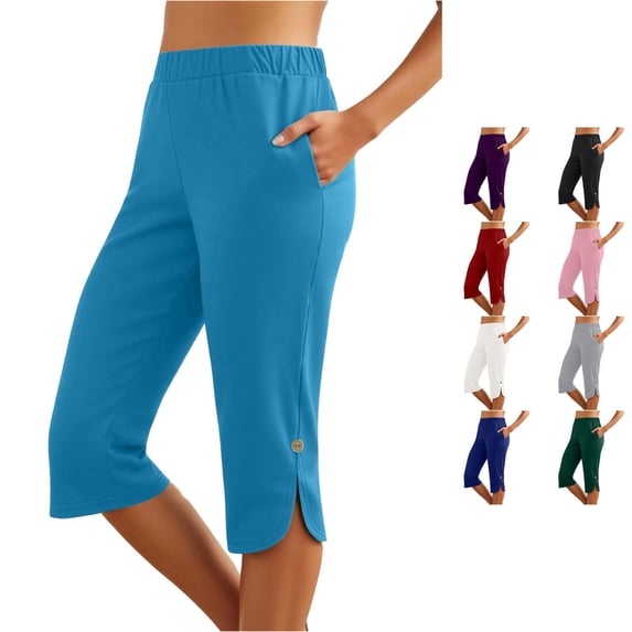Women's Effortless Everyday ’s Casual Pants: Slim Fit Mid Rise Capris for Modern Comfort and Versatility Loose Pants for Women Casual Summer Women Summer Pants Casual Summer Pants plus Size