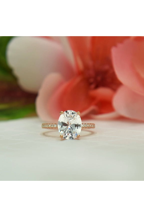 Women's Eight Hearts And Eight Arrows Super Flash Egg-Shaped Zircon Ring