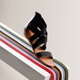 thumbnail image 1 of Women's Elastic Ankle Strap Sandals Lightweight Low Wedges Flats Sandals, 1 of 7