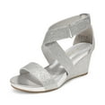 thumbnail image 1 of Women's Elastic Ankle Strap Wedge Sandals, 1 of 5