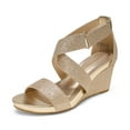 thumbnail image 1 of Women's Elastic Ankle Strap Wedge Sandals, 1 of 5