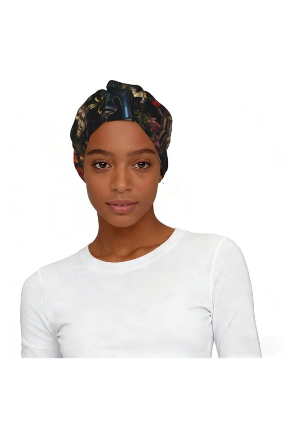 Women's Elastic Headscarf Hat Soft Stretchy Breathable Turban Cap , Library Books Magic Cool