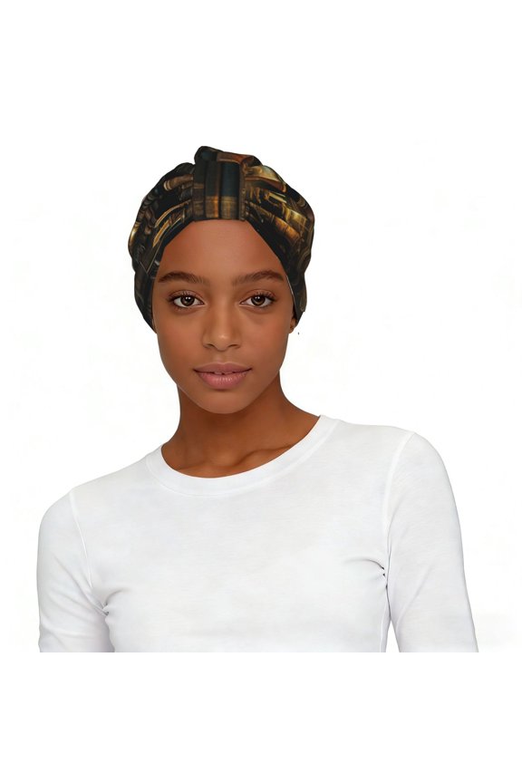 Women's Elastic Headscarf Hat Soft Stretchy Breathable Turban Cap , Library Books Magic Vintage Starry