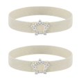 thumbnail image 1 of Women's Elastic Shoe Boots Straps with Rhinestone Star Buckle, Adjustable Ankle Boot Accessories for Sneakers & Heels  (2 Pack) One Size Pentagram-Beige, 1 of 6