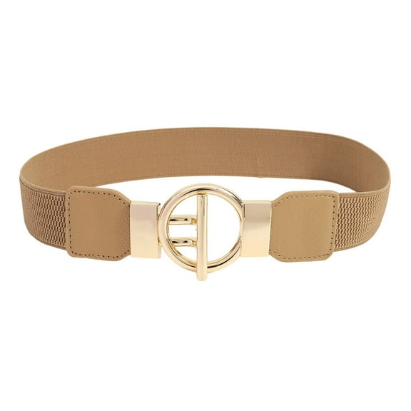 Women’s Elastic Waist Belt Metal Buckles Design Breathable Waist Cincher For Female Party Office Or Casual Wear