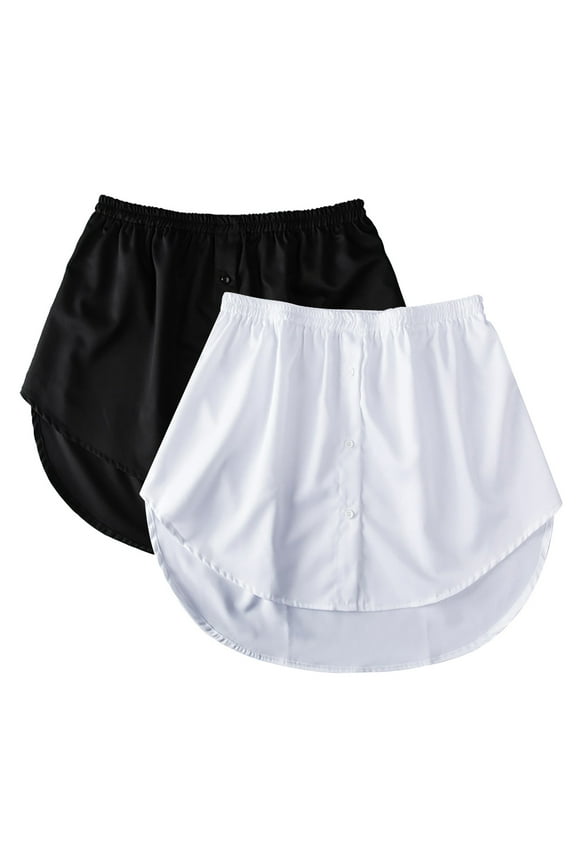 Women's Elastic Waist Skirt Extender - Solid Color A-Line Accessory - Polyester Material, Multiple Sizes for Daily/Casual Wear