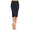 thumbnail image 1 of Women's Stretch Comfy Office Work Wear Solid Pencil Skirt, 1 of 4