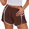 thumbnail image 1 of Women's Elastic Waist Workout Gym Shorts Running Pleated Athletic Quick Dry Tennis Shorts, 1 of 5