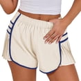 thumbnail image 1 of Women's Elastic Waist Workout Gym Shorts Running Pleated Athletic Quick Dry Tennis Shorts, 1 of 5