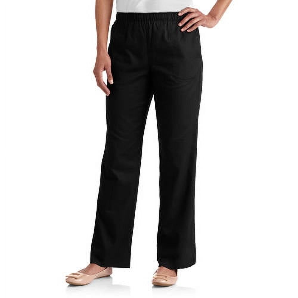 Women's Elastic Waistband Woven Pull-On Pants available in Regular and Petite - image 1 of 2