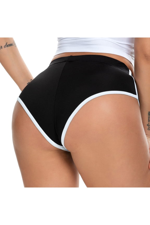 Women's Elastic Yoga Shorts - Patchwork Design, High Waist, Stretchy Polyester-Spandex, 10cm Inseam for Workout/Casual Wear