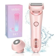 MichPong Woman Electric Razor Rechargeable Cordless Shaver for Woman Face Leg Bikini Arm Wet Dry Use