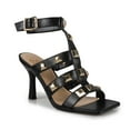 thumbnail image 1 of Women's Elegance Gladiator Kitten Heel Sandals with Gold Square Studs, 1 of 2
