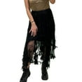 thumbnail image 1 of Women's Elegant Black Lace Cascading Tiered High Waist Maxi Skirt | [ZhiHiMeRi] | (US 12-14)L, 1 of 6