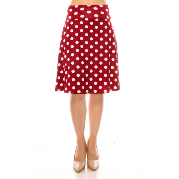 Women's Elegant Casual Midi Skirt with Foldable Waist and Stretch Fabric