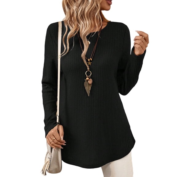 Women's Elegant Commuting Casual Plus-Size Long-Sleeve Top - Black, 4XL Plus Size, Fashionable Casual, Soft Fabric, Size XXXXL