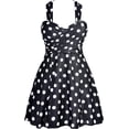 thumbnail image 1 of Women's Elegant Crossover One Piece Swimdress Floral Skirted Swimsuit, 1 of 5