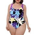 thumbnail image 1 of Women's Elegant Crossover Plus Size Swimsuits Summer New Conservative Hot Spring Vest Strap Printed Sexy Cute Beachwear Soft Tops Bottoms Fashion Bathing Suits Swimwear, 1 of 8