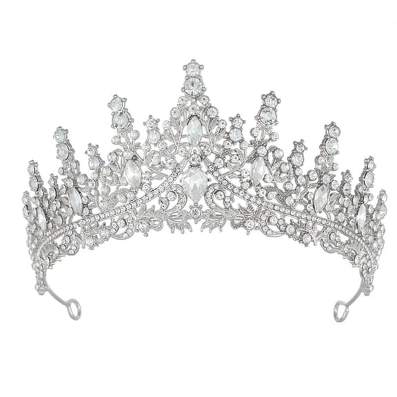 Women's Elegant Crown Headband,Princess Rhinestone Tiara Hair Accessory for Women Girls,Birthday Crown Headband for Wedding Prom Pageant Quinceanera Homecoming Halloween Cosplay Engagement Party Pink