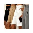 thumbnail image 1 of Women's Elegant Dressy Shorts Pleated Wide Leg High Waisted Shorts, 1 of 6