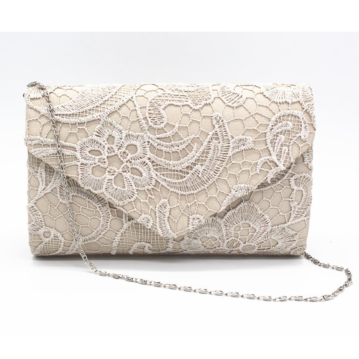 Women s Elegant Floral Lace Envelope Clutch Evening Prom Handbag