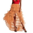 thumbnail image 1 of Women's Elegant High Waist Pleated Long Skirt with Ruffles for Party and Casual Wear, 1 of 2
