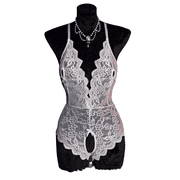 Womens Elegant Lace Trim Comfort Bodysuit For Women Flattering Contour Fit Lingerie