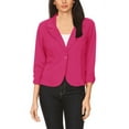 thumbnail image 1 of Women's Elegant Long Sleeve Blazer – Solid Button-Front Casual Style, 1 of 4