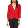 thumbnail image 1 of Women's Elegant Long Sleeve Blazer – Solid Button-Front Casual Style, 1 of 4