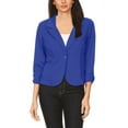 thumbnail image 1 of Women's Elegant Long Sleeve Blazer – Solid Button-Front Casual Style, 1 of 4