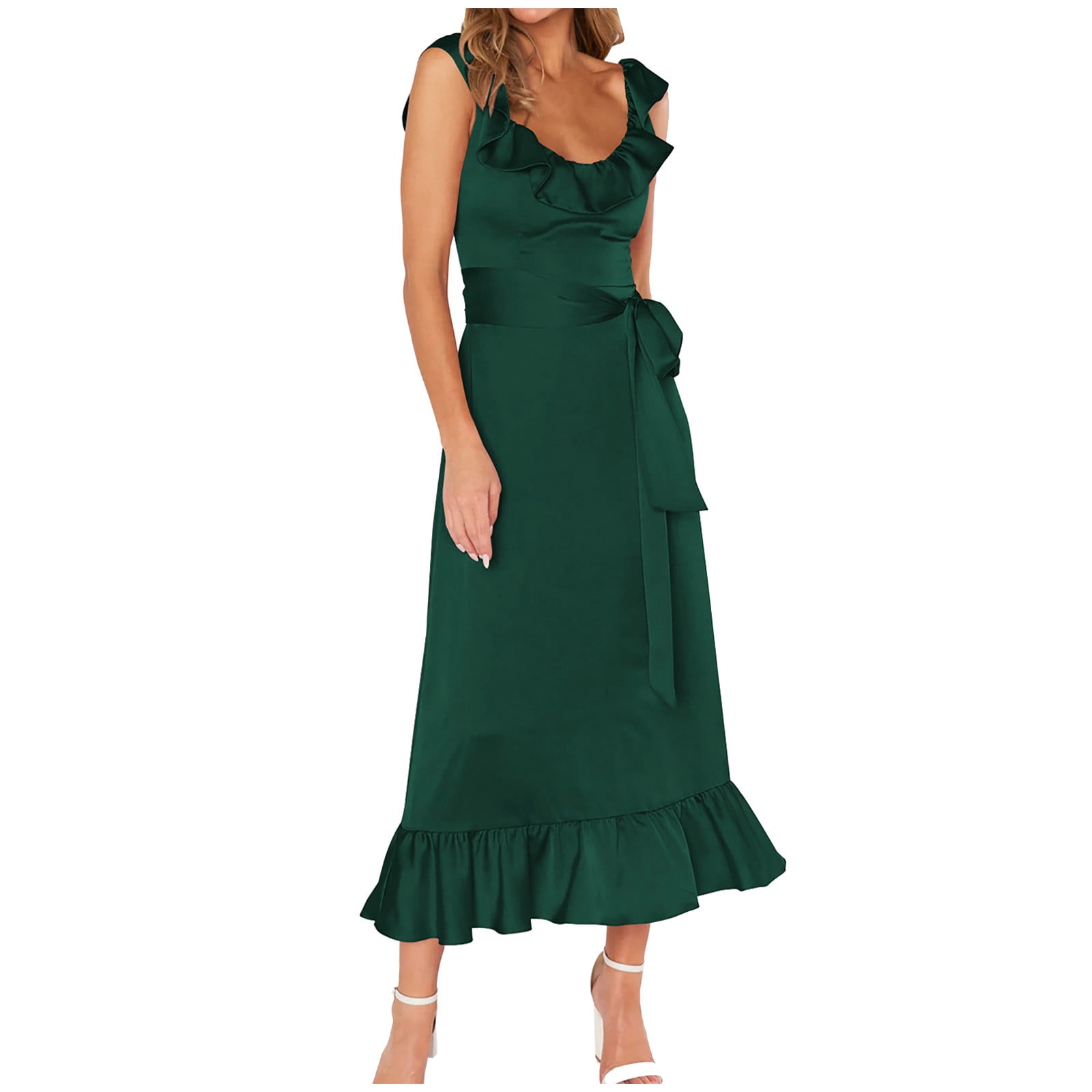 knee length dresses for ladies Pink Pleated Empire Waist Midi Dress  Jimberly's Boutique