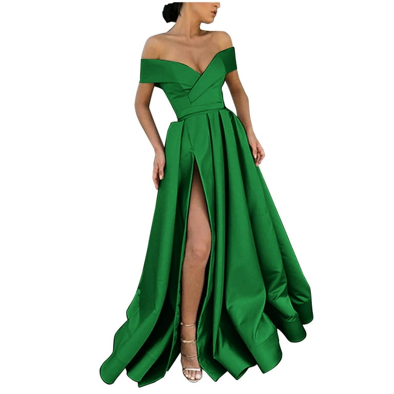 Off-The-Shoulder  High-Cut Sexy And Party Dress Evening Dress