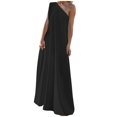 thumbnail image 1 of Women's Elegant One Shoulder Sleeveless Formal Long Dress for Banquet Party Evening Spring Summer Fashion, 1 of 2