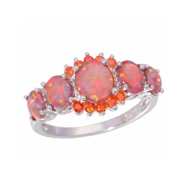 Women's Elegant Opal Ring European Inspired Design Lightweight Alloy Ring Jewelry Gift For Her Fashion Ring Sizes 5 to 12 Daily Wear Ring
