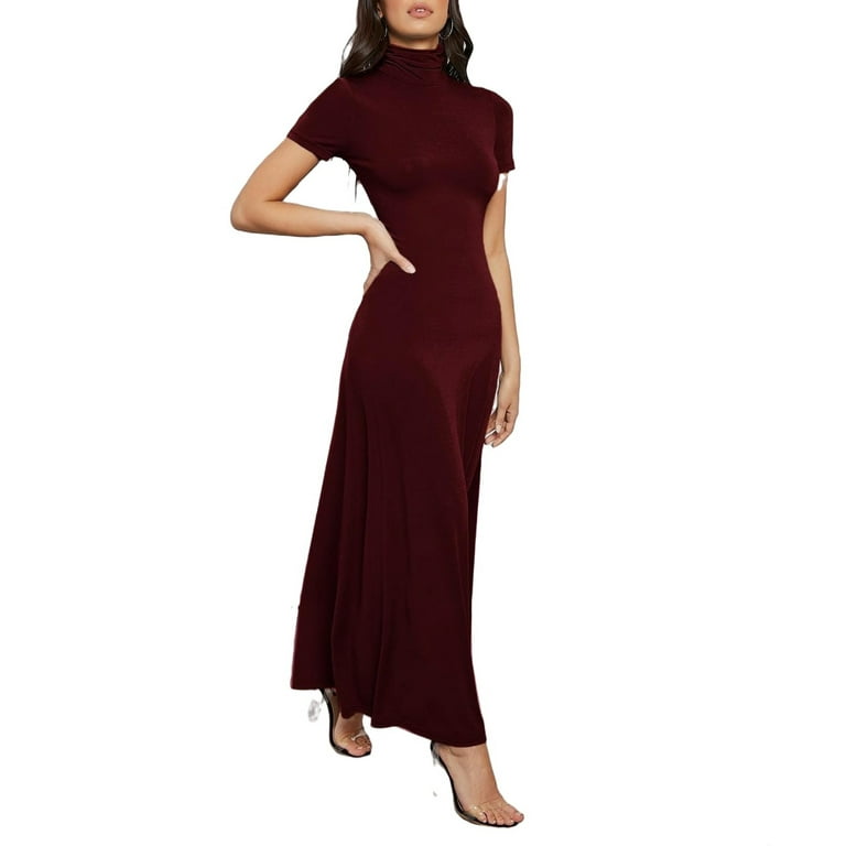 Walmart shop burgundy dress