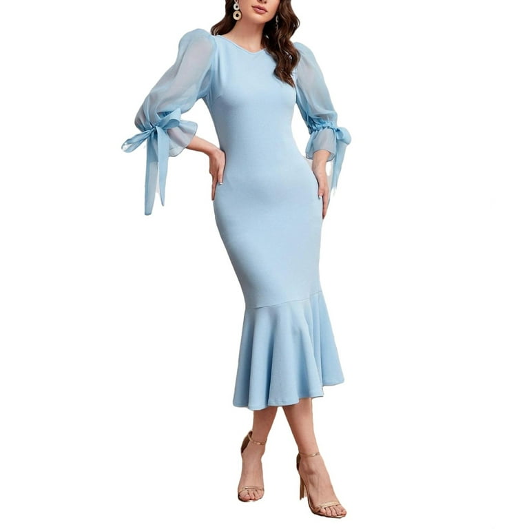 Walmart light blue dress top