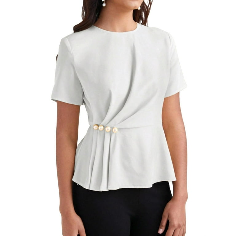 walmart womens white blouses