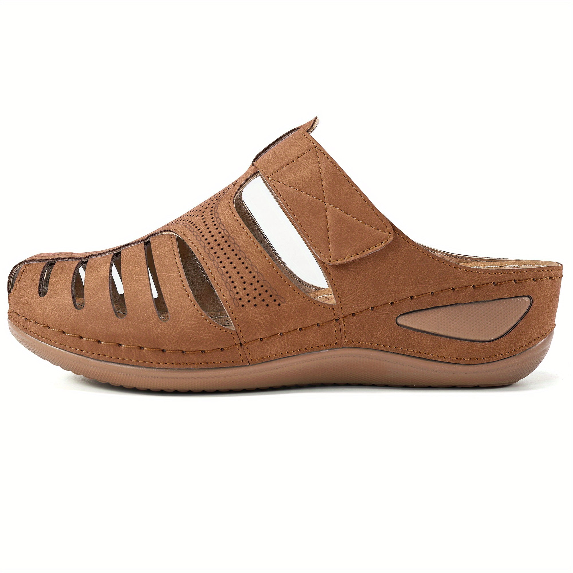 Women s Elegant Point Toe Dress Shoes Closed Toe Cut out Slip On Shoes Wedge Slide Sandals With Arch Support Casual Outdoor Sandals